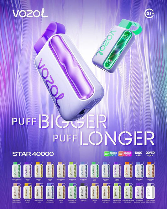 Vozol Star 40000 Puffs Rechargeable Vape Available in Dubai