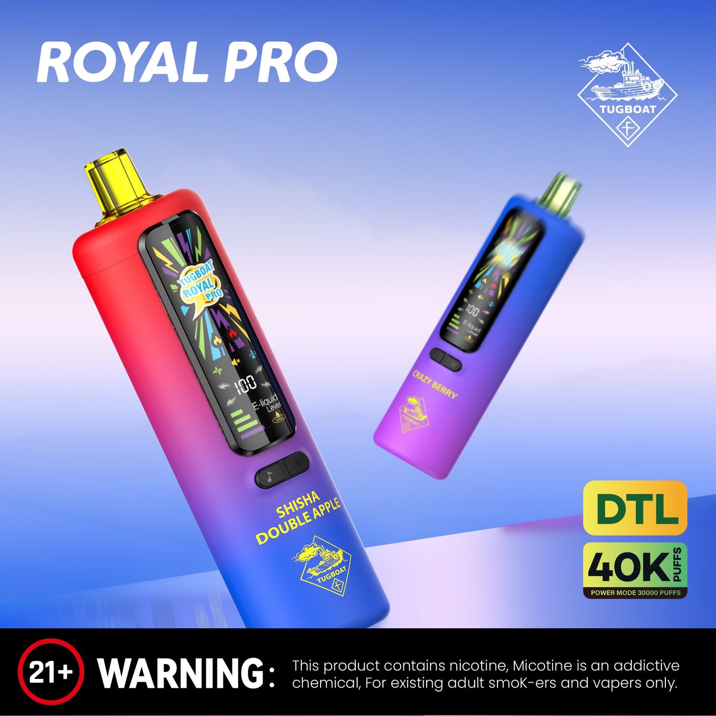Tugboat Royal Pro DTL 40000 Puff Disposable Vape