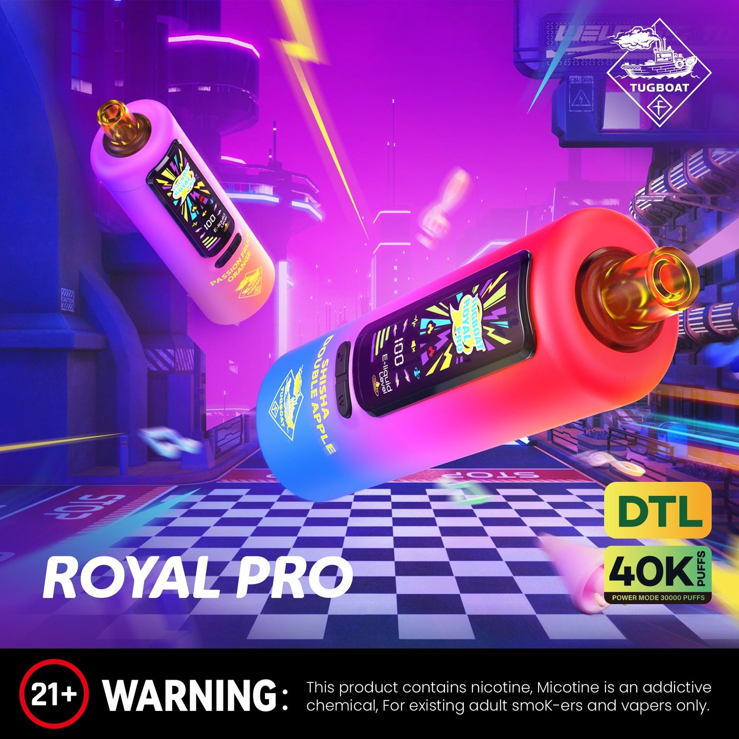 Tugboat Royal Pro DTL 40000 Puff Disposable Vape