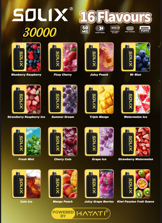 Hayati Solix 30000 Puffs Disposable Vape in Dubai.