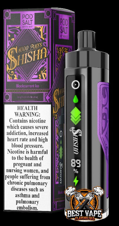 Pod Salt Shisha 8000 Puffs Disposable Vape In Dubai