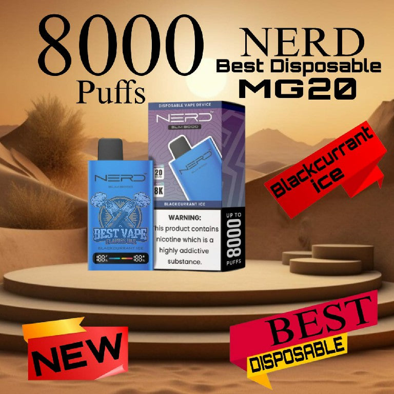 Nerd Slim 8000 Puffs 20MG Disposable Vape