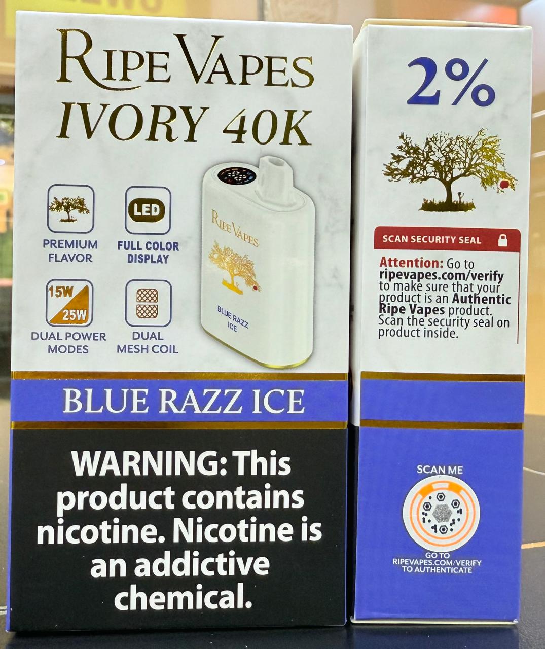 Ripe Vapes IVORY 40000 Puffs Premium Disposable Vape