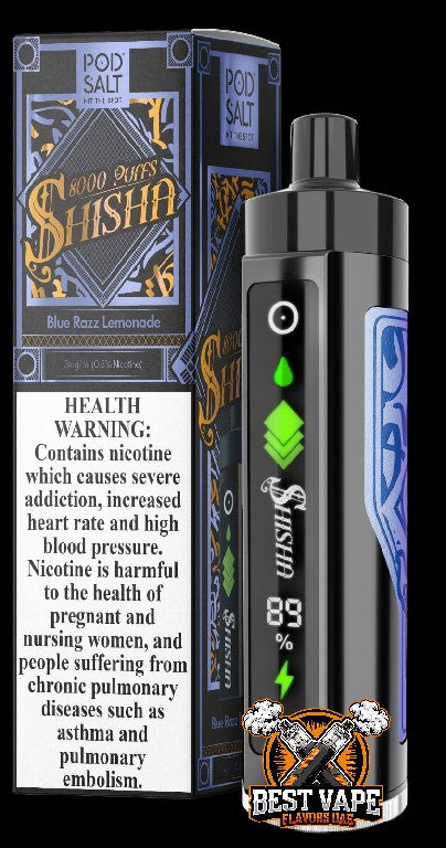 Pod Salt Shisha 8000 Puffs Disposable Vape In Dubai