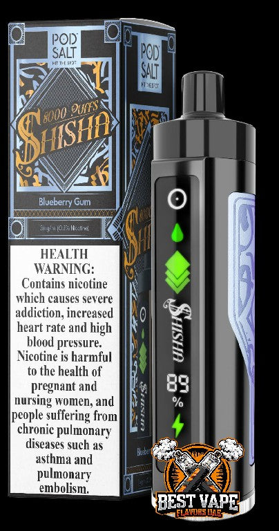 Pod Salt Shisha 8000 Puffs Disposable Vape In Dubai
