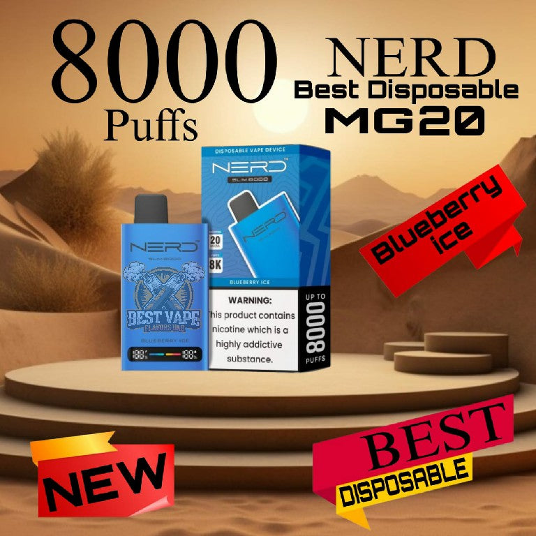 Nerd Slim 8000 Puffs 20MG Disposable Vape