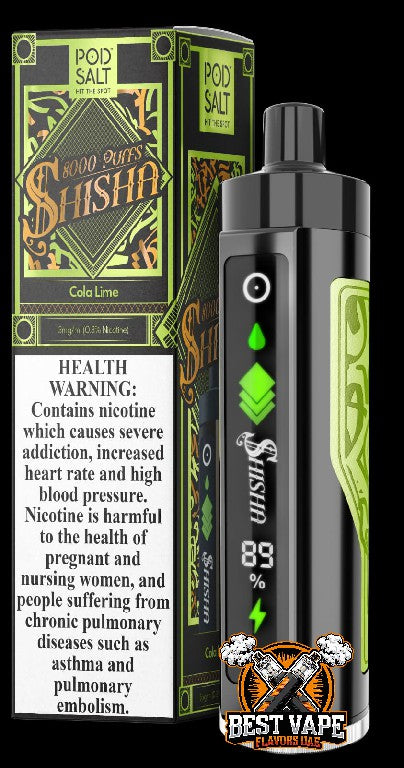 Pod Salt Shisha 8000 Puffs Disposable Vape In Dubai