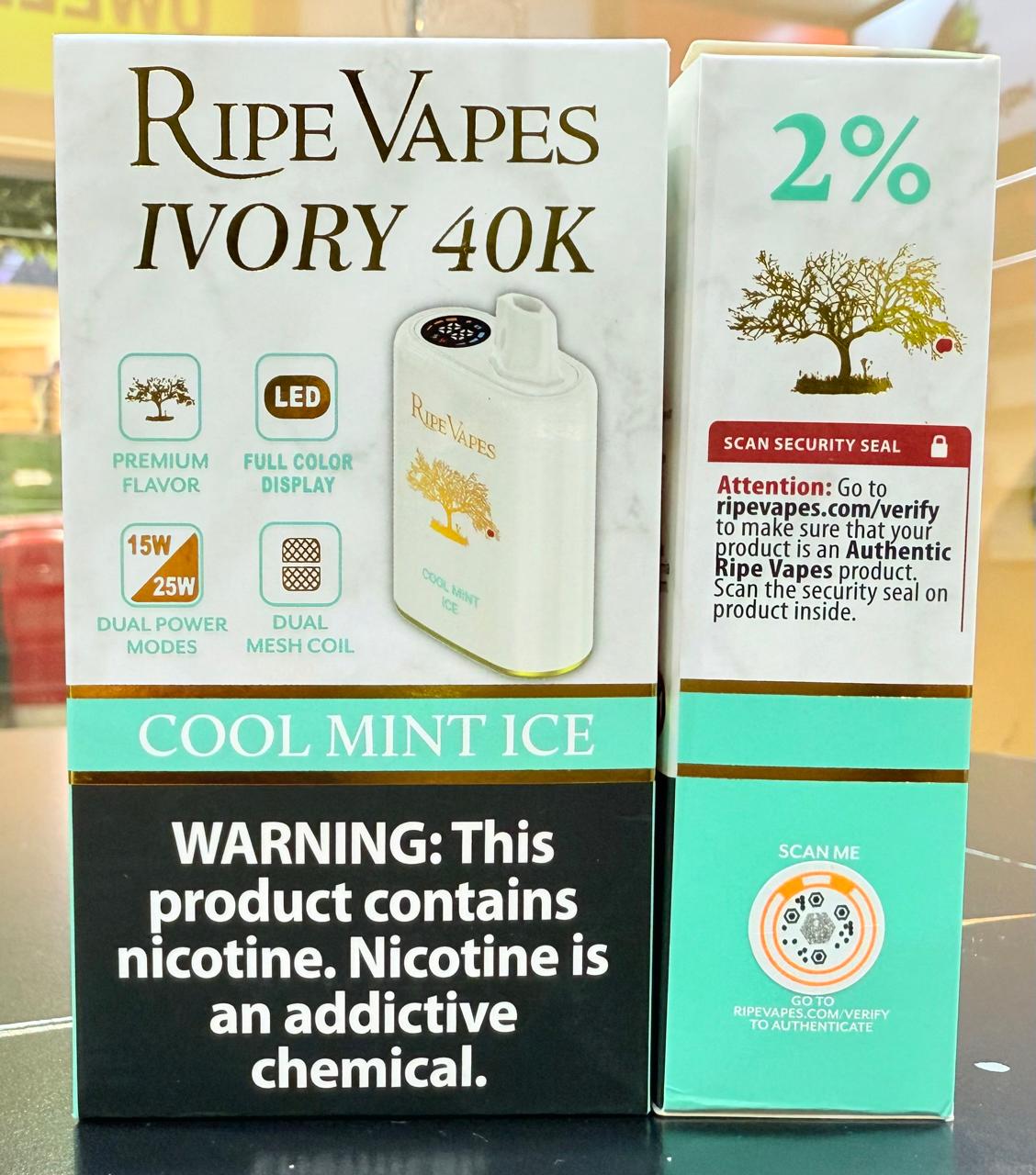 Ripe Vapes IVORY 40000 Puffs Premium Disposable Vape