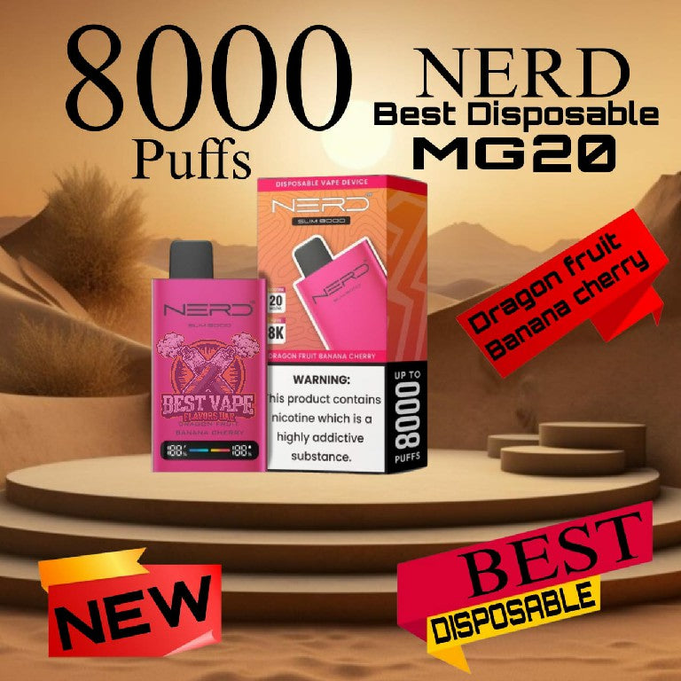 Nerd Slim 8000 Puffs 20MG Disposable Vape