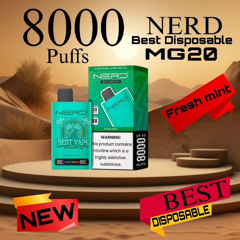 Nerd Slim 8000 Puffs 20MG Disposable Vape