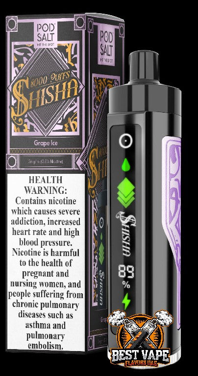 Pod Salt Shisha 8000 Puffs Disposable Vape In Dubai