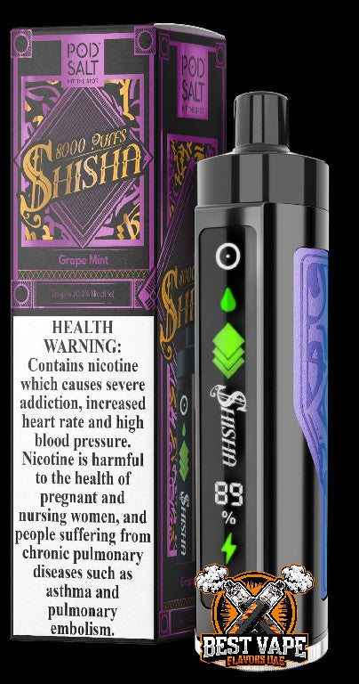 Pod Salt Shisha 8000 Puffs Disposable Vape In Dubai
