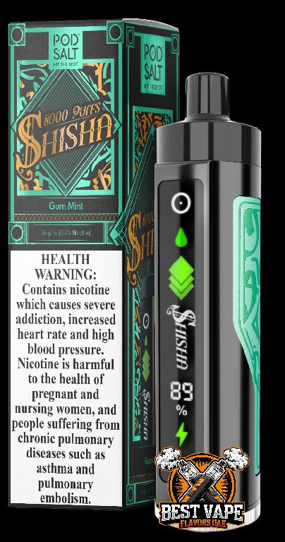 Pod Salt Shisha 8000 Puffs Disposable Vape In Dubai