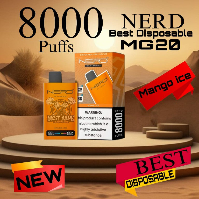 Nerd Slim 8000 Puffs 20MG Disposable Vape