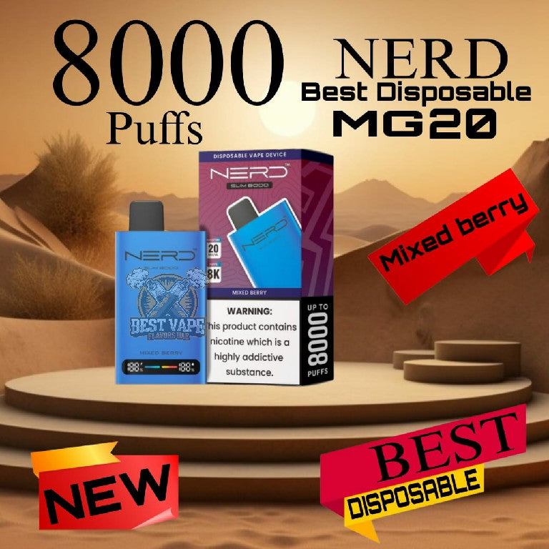 Nerd Slim 8000 Puffs 20MG Disposable Vape