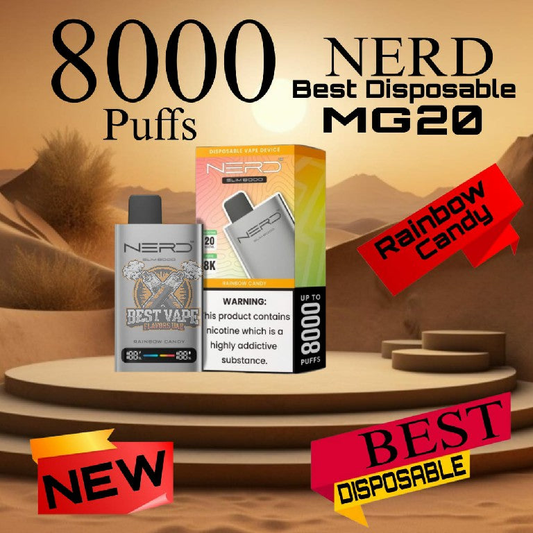 Nerd Slim 8000 Puffs 20MG Disposable Vape