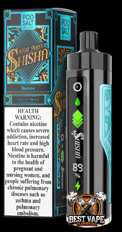 Pod Salt Shisha 8000 Puffs Disposable Vape In Dubai