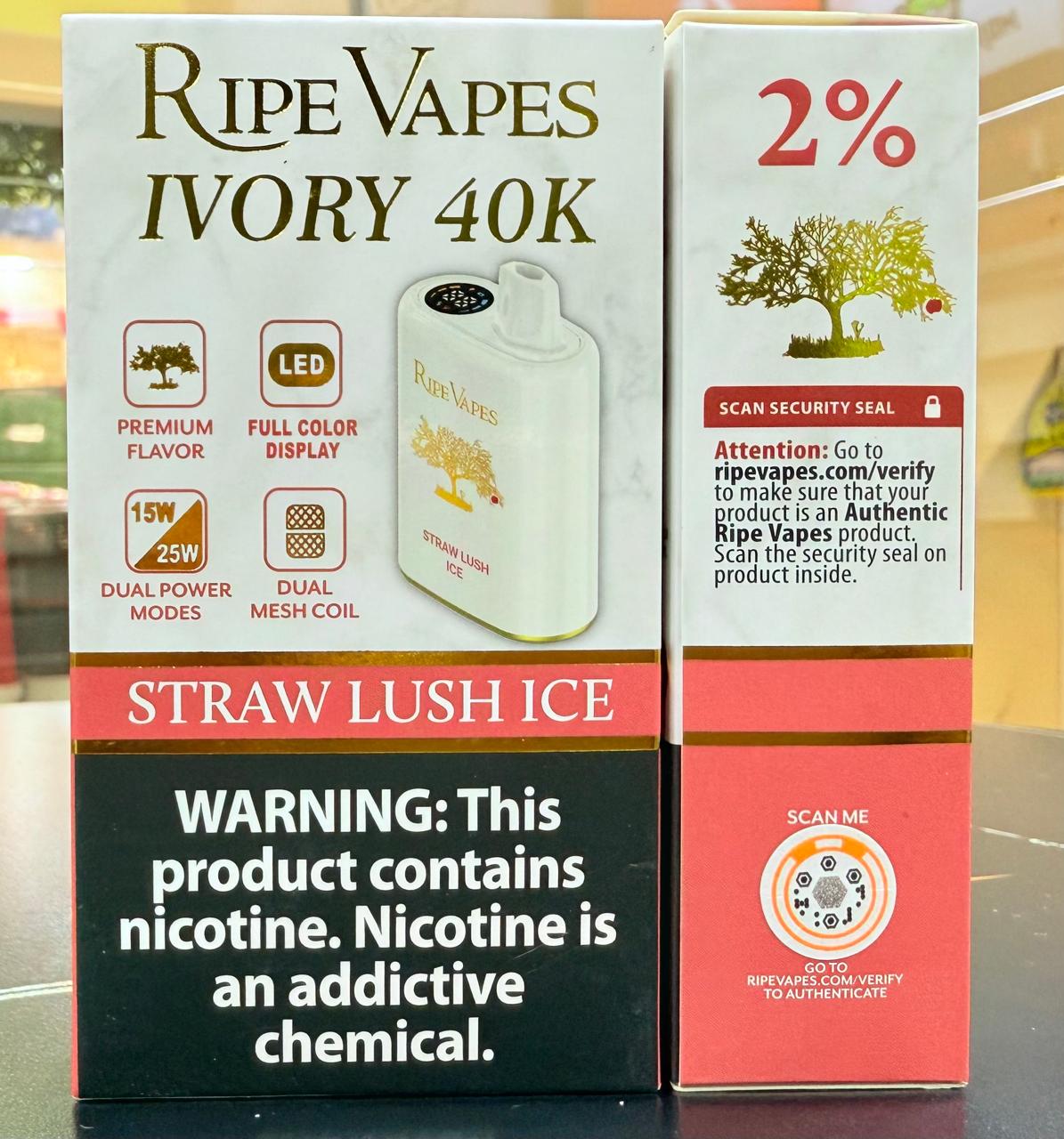 Ripe Vapes IVORY 40000 Puffs Premium Disposable Vape