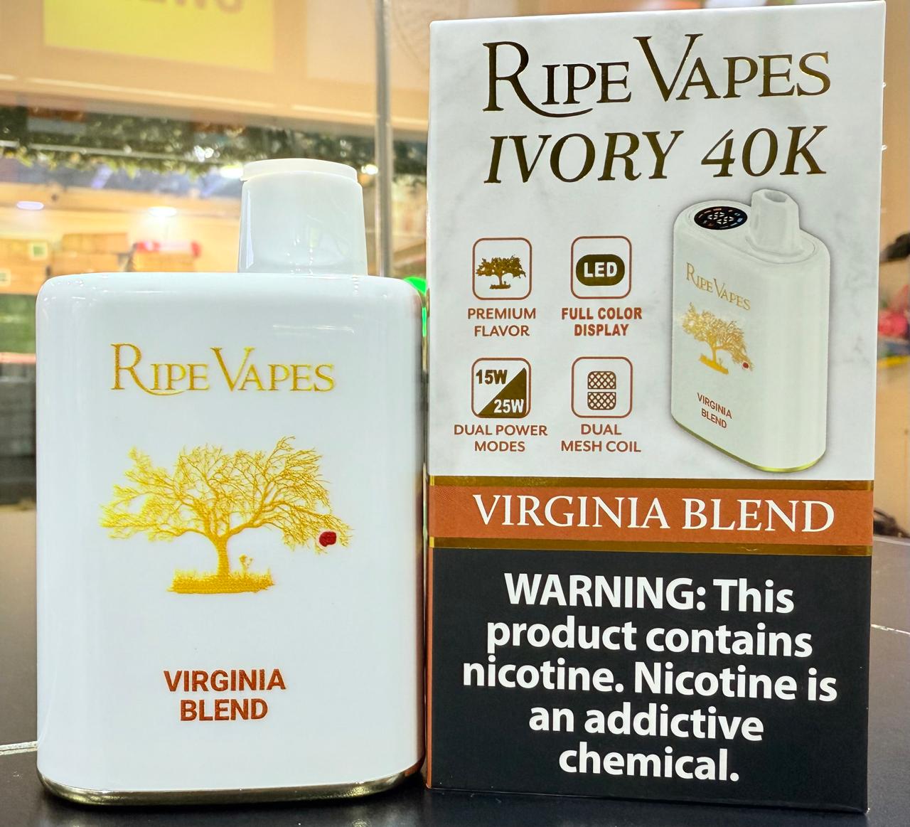 Ripe Vapes IVORY 40000 Puffs Premium Disposable Vape