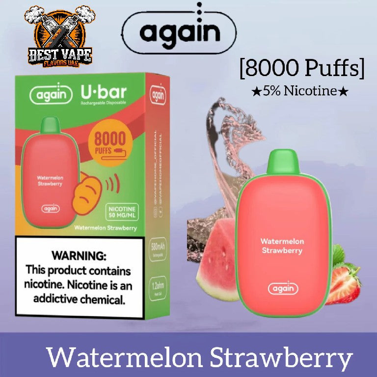 Again-U-Bar 8000 puffs Disposable Vape in Dubai,UAE