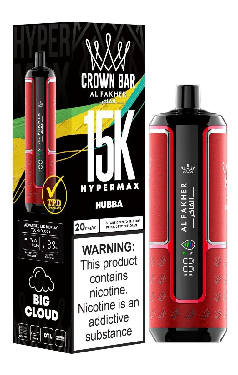 Al Fakher Crown Bar Hypermax 15000 Puffs in Dubai,UAE