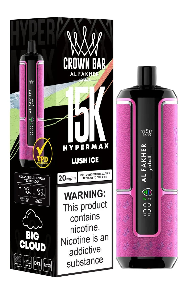 Al Fakher Crown Bar Hypermax 15000 Puffs in Dubai,UAE