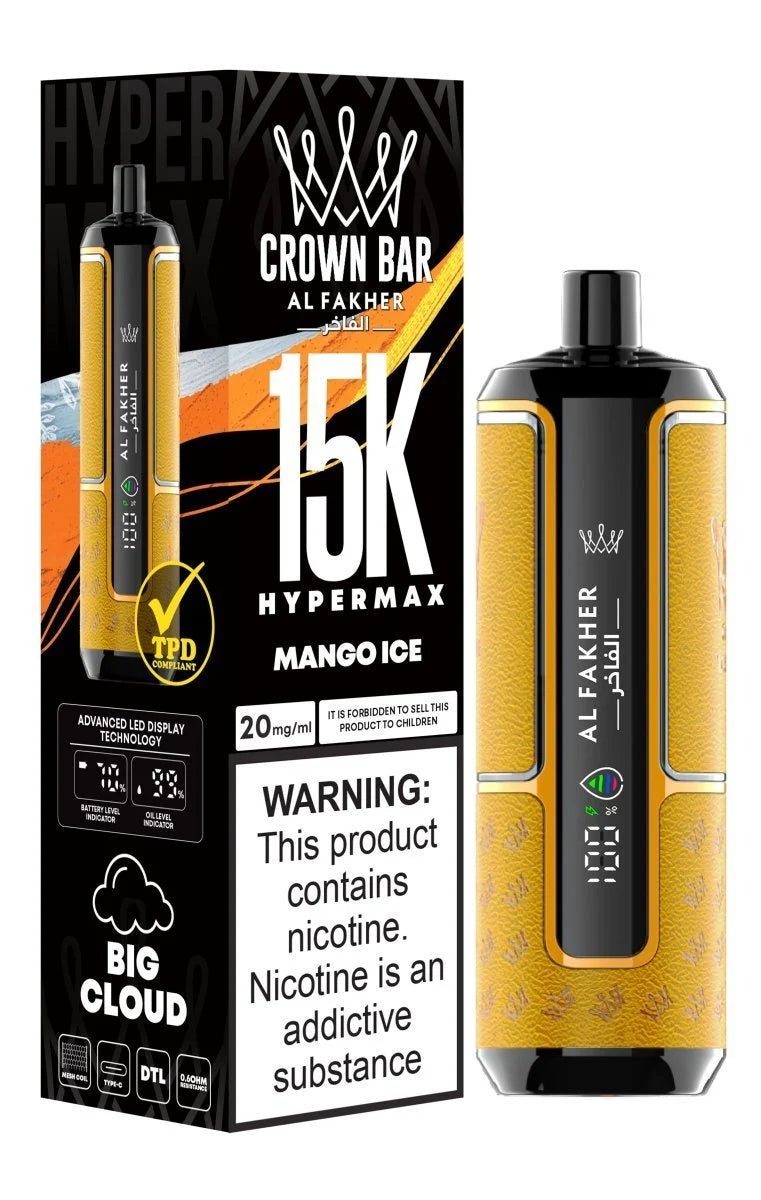 Al Fakher Crown Bar Hypermax 15000 Puffs in Dubai,UAE
