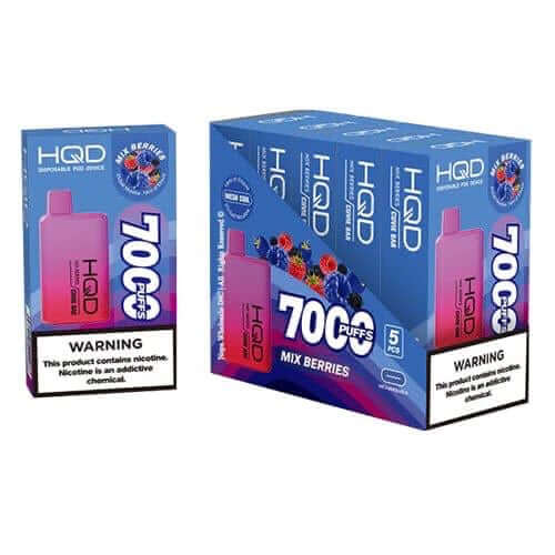 HQD Cuvie Bar 7000 puff Disposable pod Device NewFlavors: Black Ice