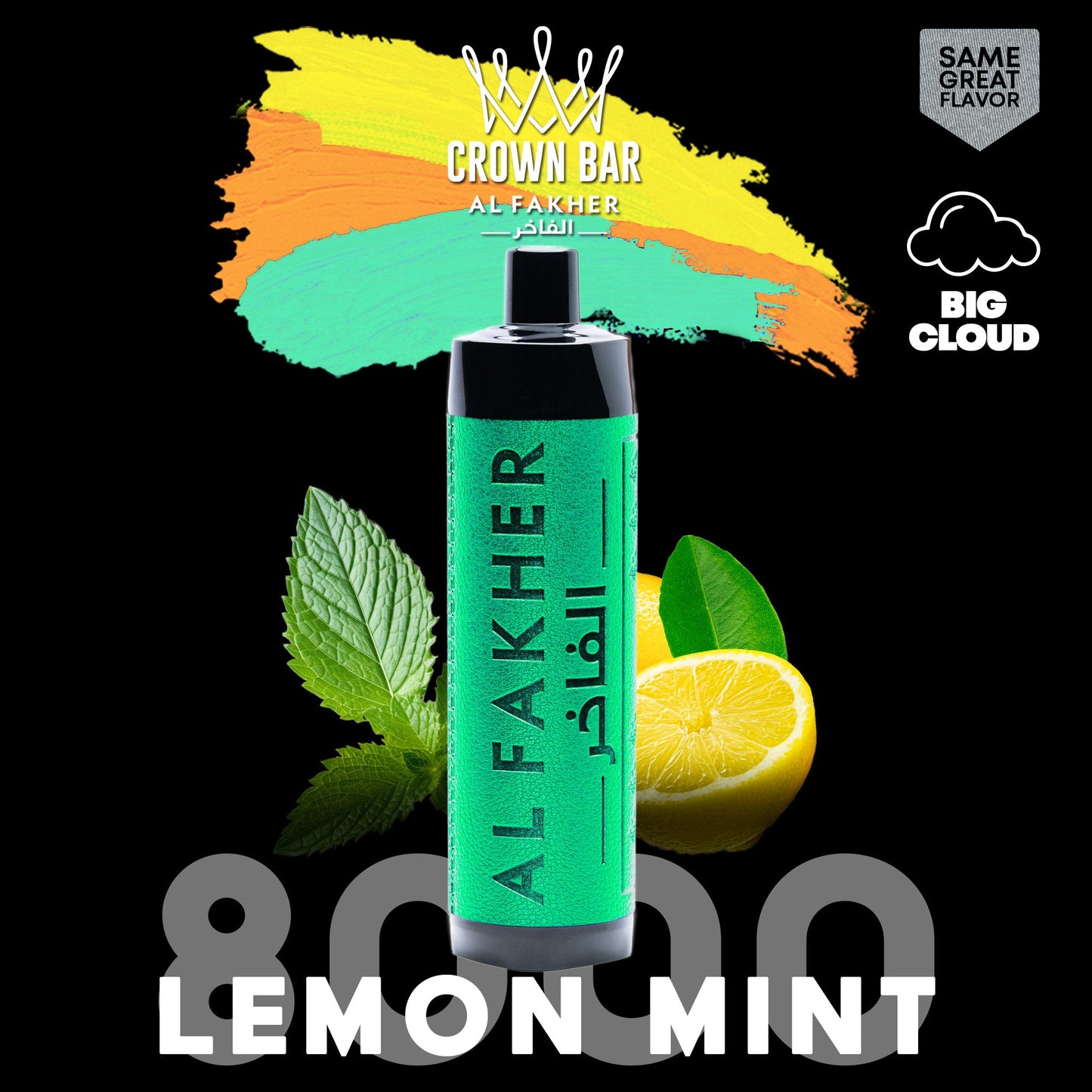 Al Fakher 8000 Puffs Crown Bar Disposable Vape Device in Dubai