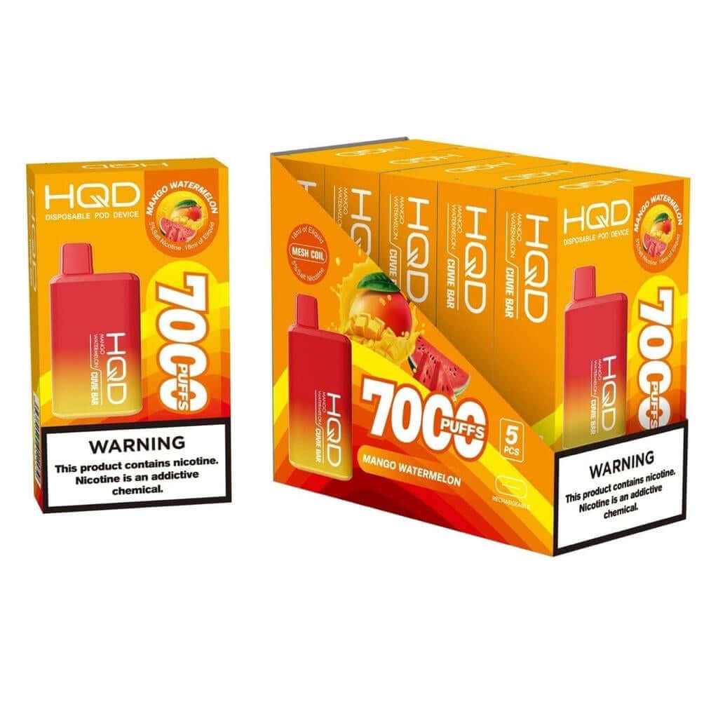 HQD Cuvie Bar 7000 puff Disposable pod Device NewFlavors: Black Ice