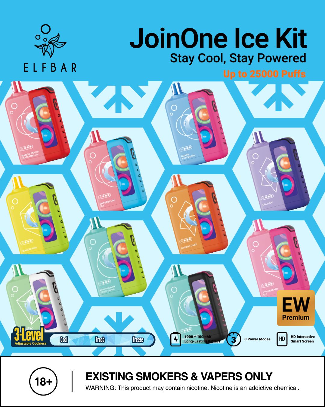 Elf Bar JoinOne Ice 25000 Puffs Disposable Vape in Dubai