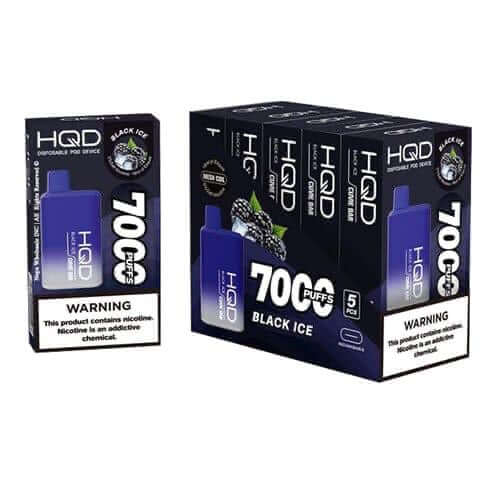 HQD Cuvie Bar 7000 puff Disposable pod Device NewFlavors: Black Ice