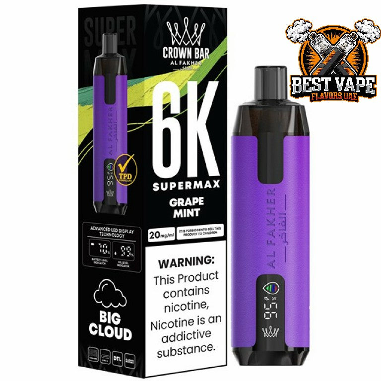 Al Fakher Supermax 6000 Puffs Disposable Vape In Dubai