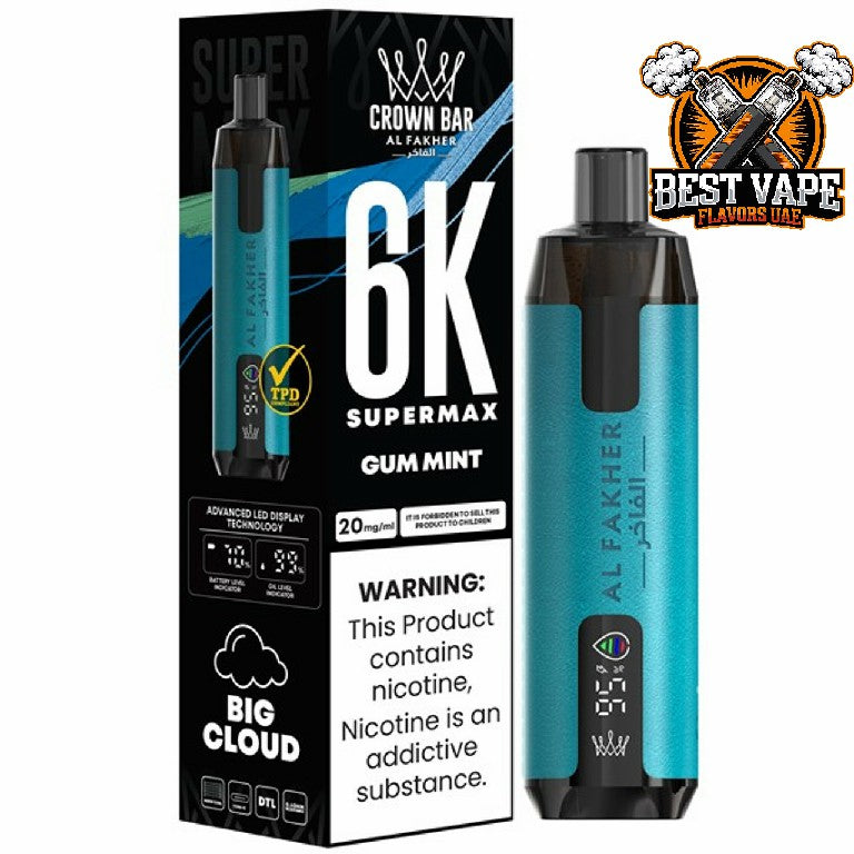 Al Fakher Supermax 6000 Puffs Disposable Vape In Dubai