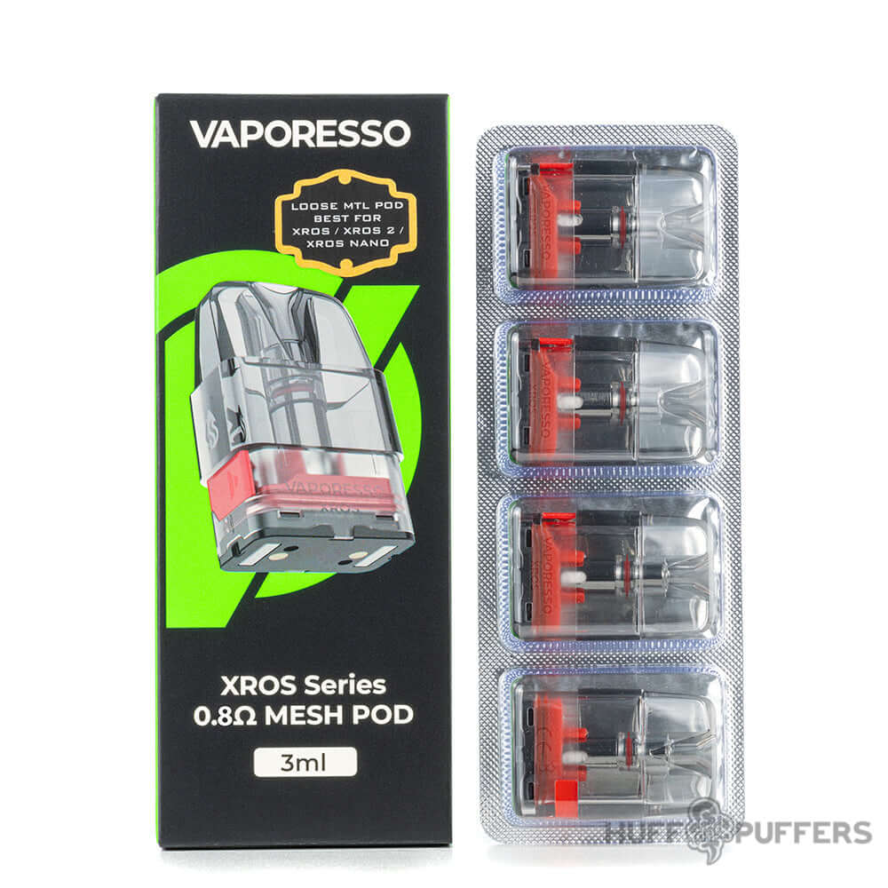 Vaporesso Xros Series all pods 1in/4ps availableMateriel: 0.6