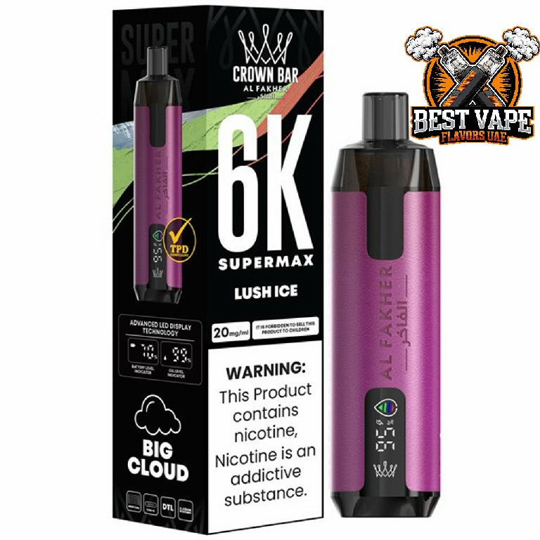Al Fakher Supermax 6000 Puffs Disposable Vape In Dubai