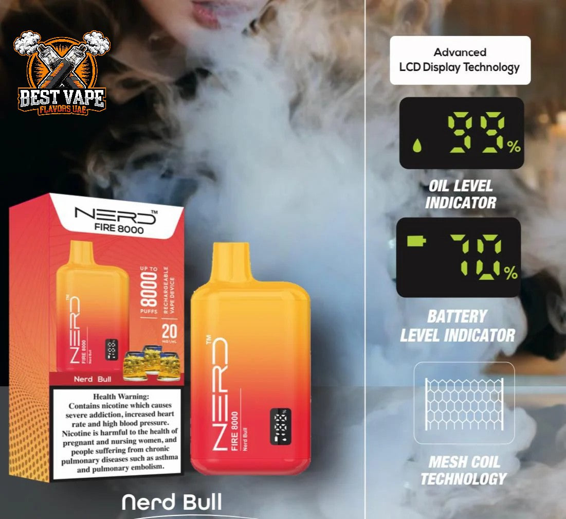 Nerd Fire 8000 Puffs Disposable Vape in Dubai