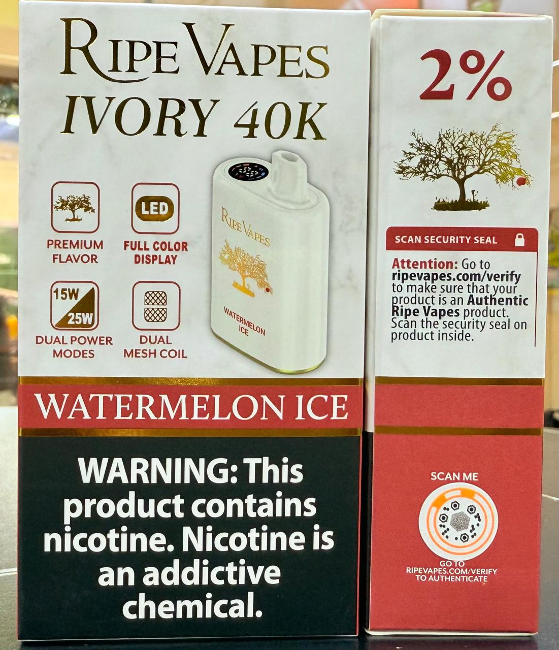 Ripe Vapes IVORY 40000 Puffs Premium Disposable Vape