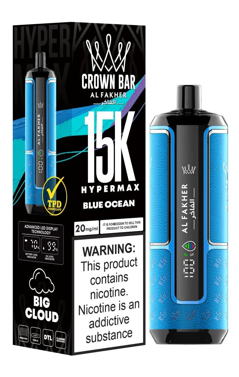 Al Fakher Crown Bar Hypermax 15000 Puffs in Dubai,UAE