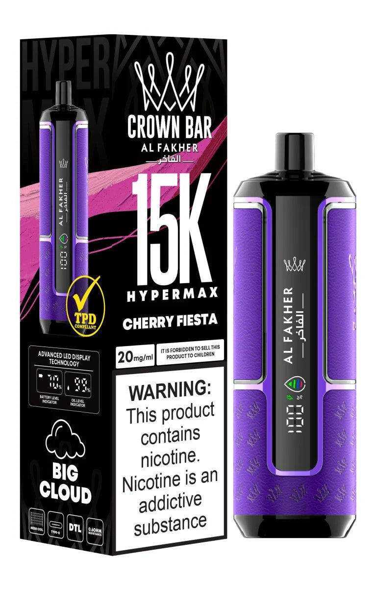 Al Fakher Crown Bar Hypermax 15000 Puffs in Dubai,UAE