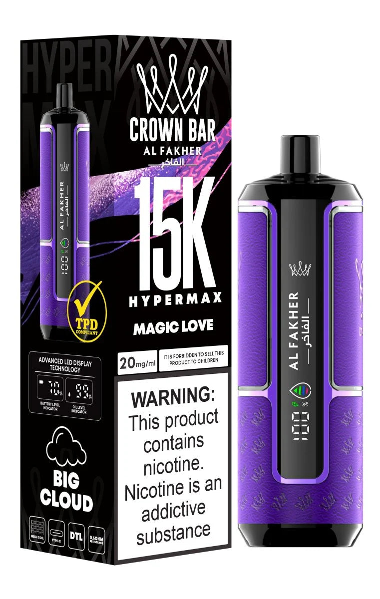 Al Fakher Crown Bar Hypermax 15000 Puffs in Dubai,UAE